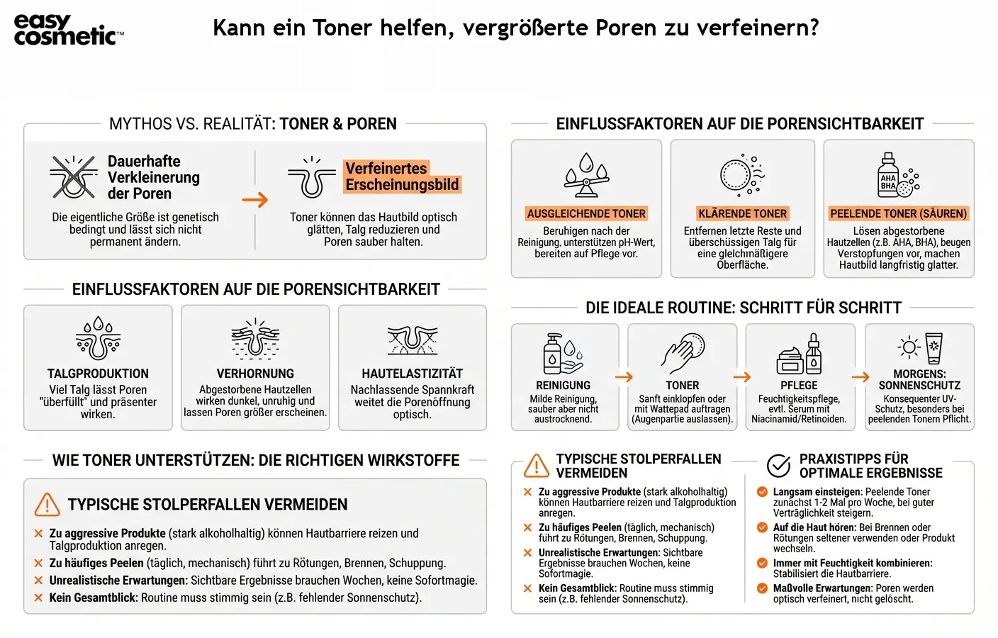 Kann ein Toner helfen, vergrößerte Poren zu verfeinern?