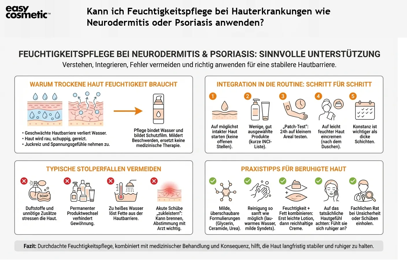 Kann ich Feuchtigkeitspflege bei Hauterkrankungen wie Neurodermitis oder Psoriasis anwenden?