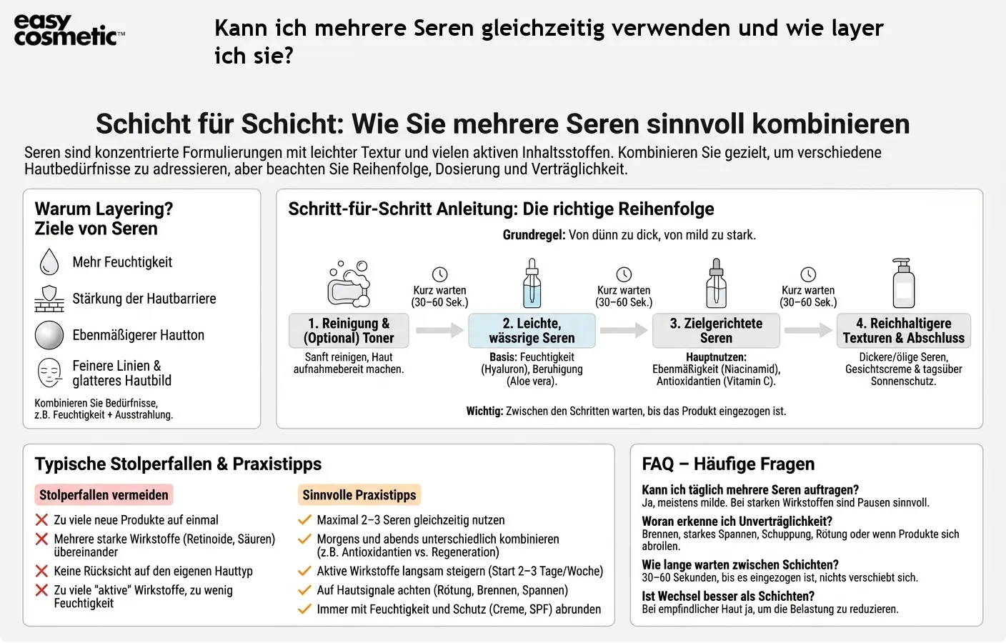 Kann ich mehrere Seren gleichzeitig verwenden und wie layer ich sie?