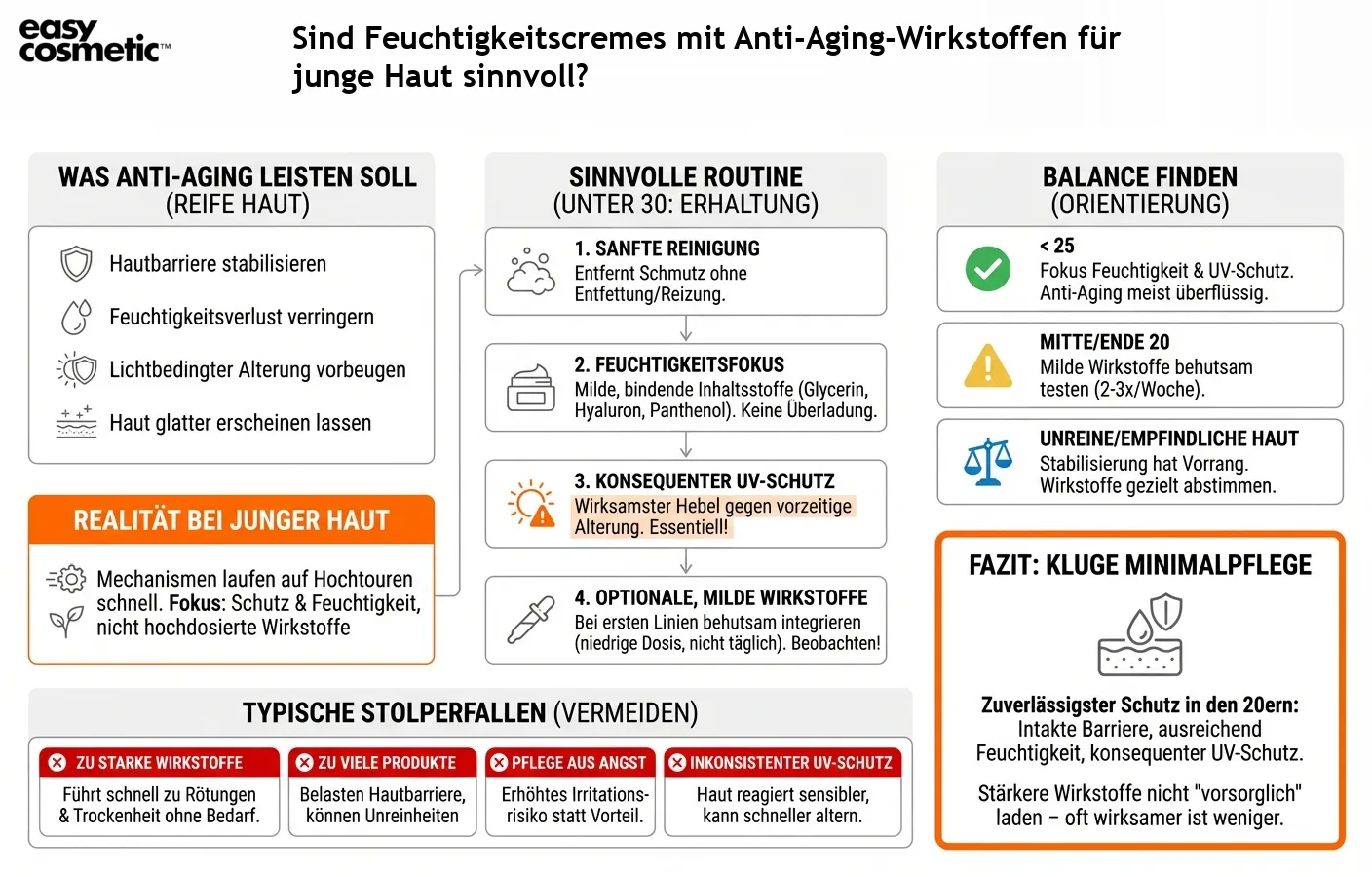 Sind Feuchtigkeitscremes mit Anti-Aging-Wirkstoffen für junge Haut sinnvoll?