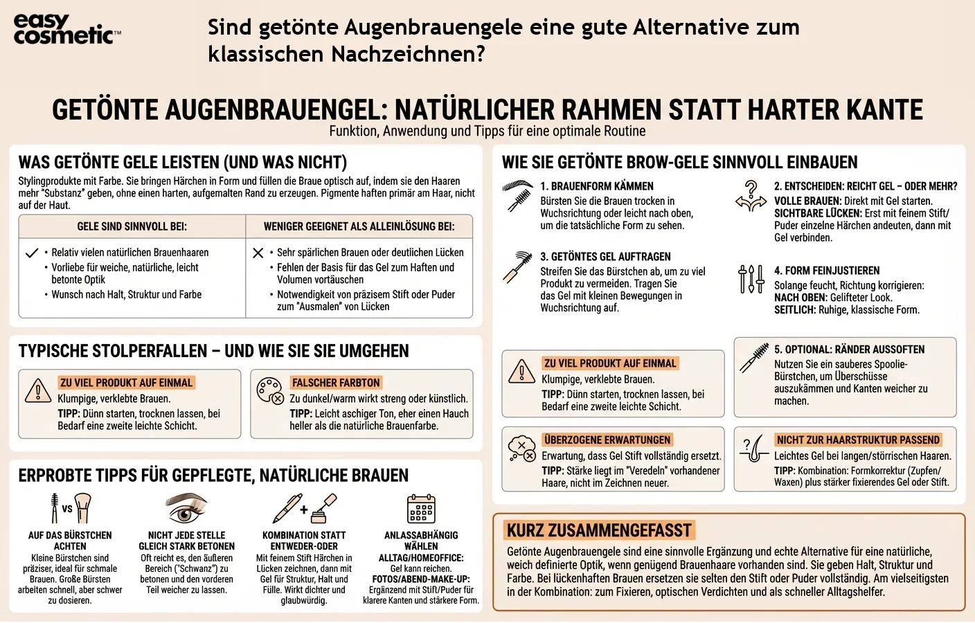 Sind getönte Augenbrauengele eine gute Alternative zum klassischen Nachzeichnen?