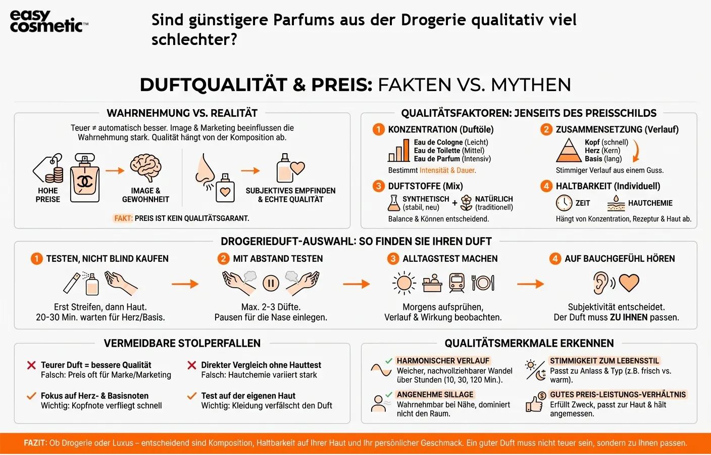 Sind günstigere Parfums aus der Drogerie qualitativ viel schlechter?