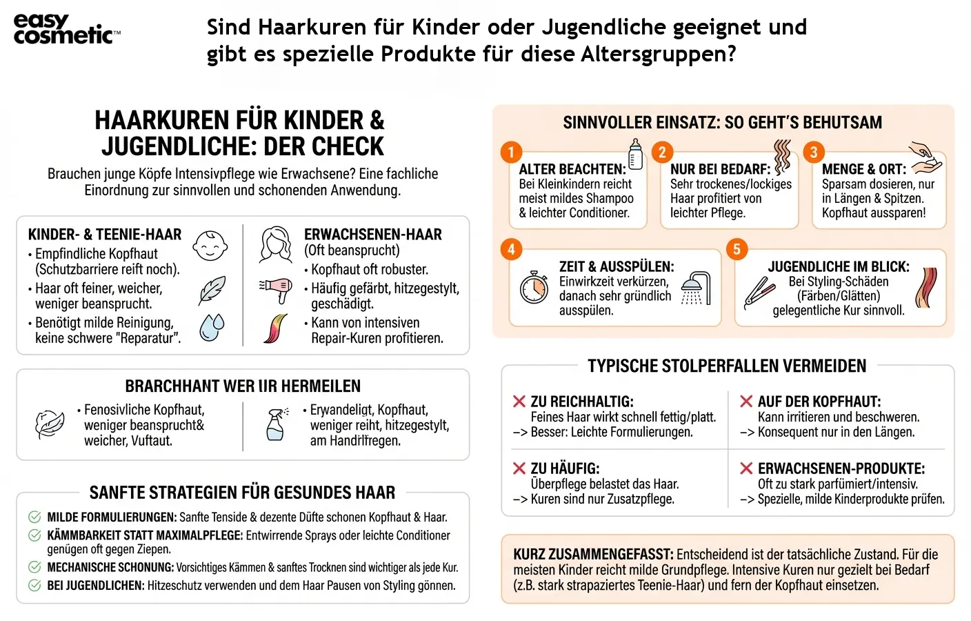 Sind Haarkuren für Kinder oder Jugendliche geeignet und gibt es spezielle Produkte für diese Altersgruppen?