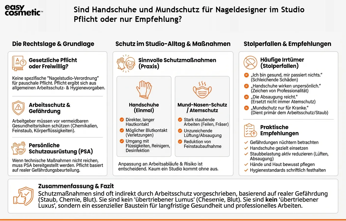 Sind Handschuhe und Mundschutz für Nageldesigner im Studio Pflicht oder nur Empfehlung?