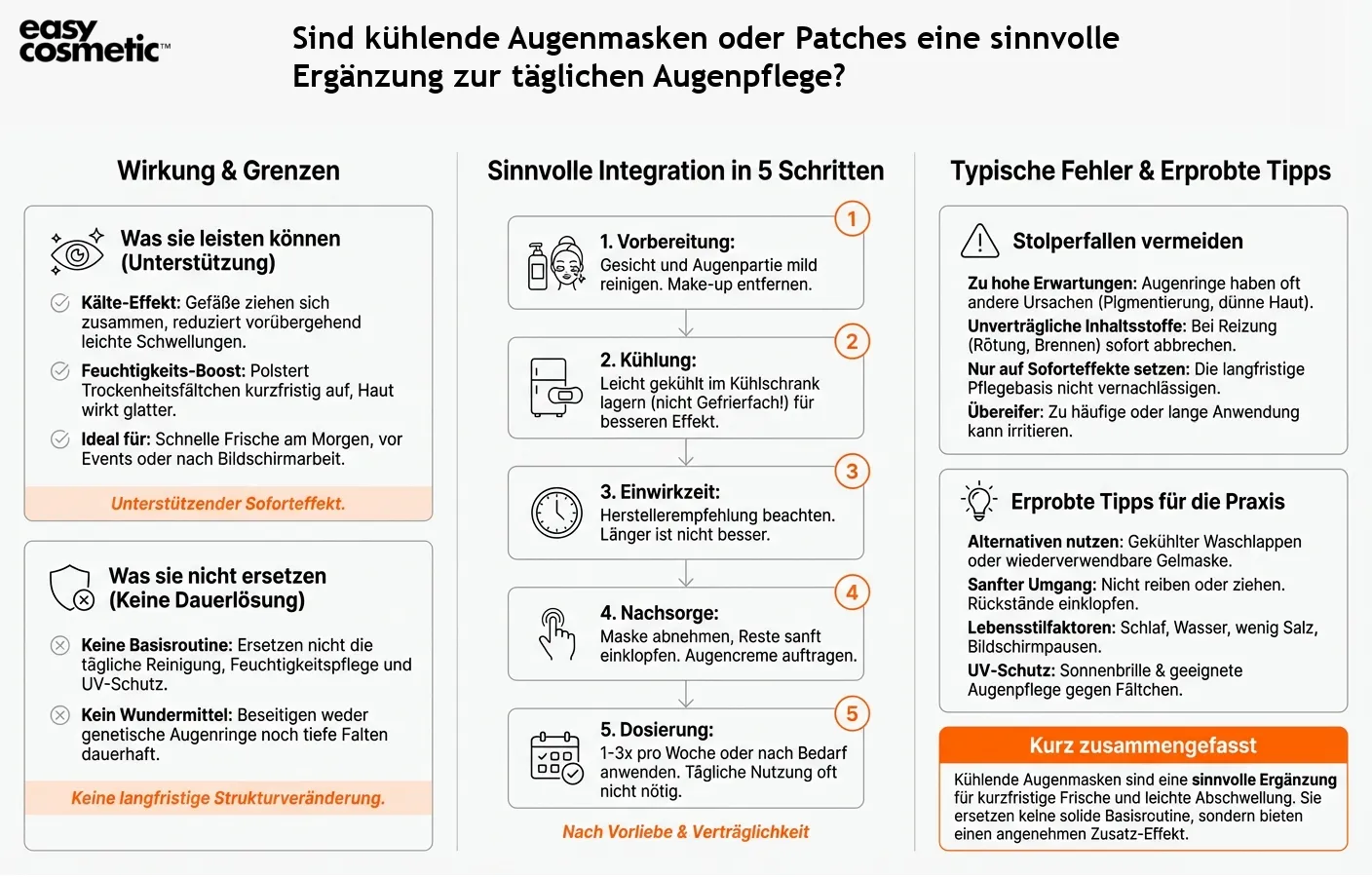 Sind kühlende Augenmasken oder Patches eine sinnvolle Ergänzung zur täglichen Augenpflege?