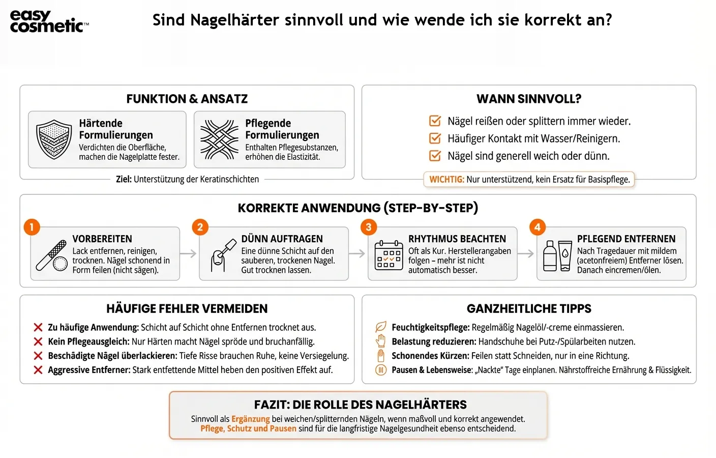 Sind Nagelhärter sinnvoll und wie wende ich sie korrekt an?