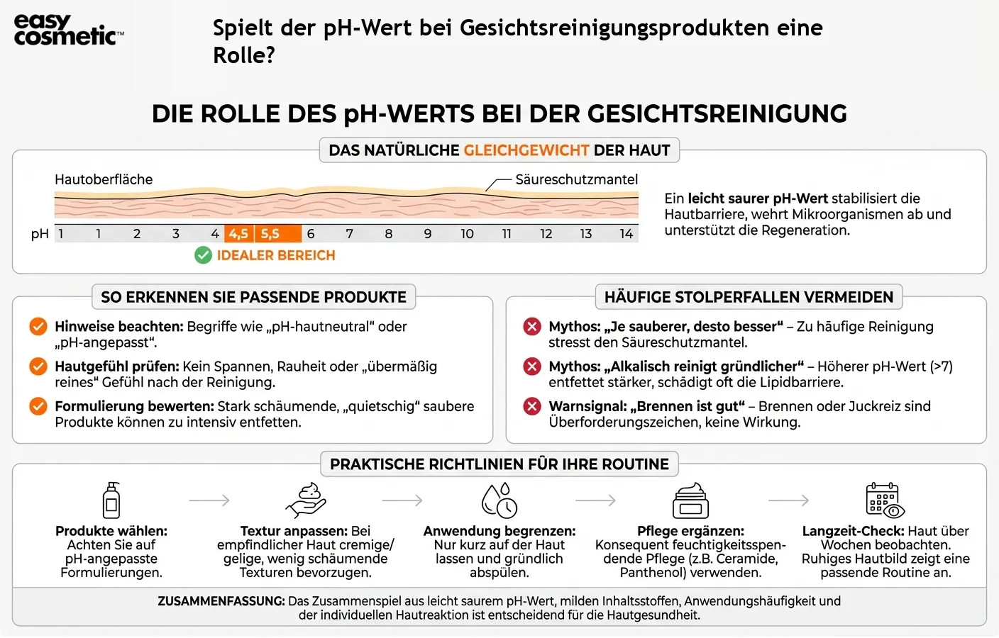 Spielt der pH-Wert bei Gesichtsreinigungsprodukten eine Rolle?