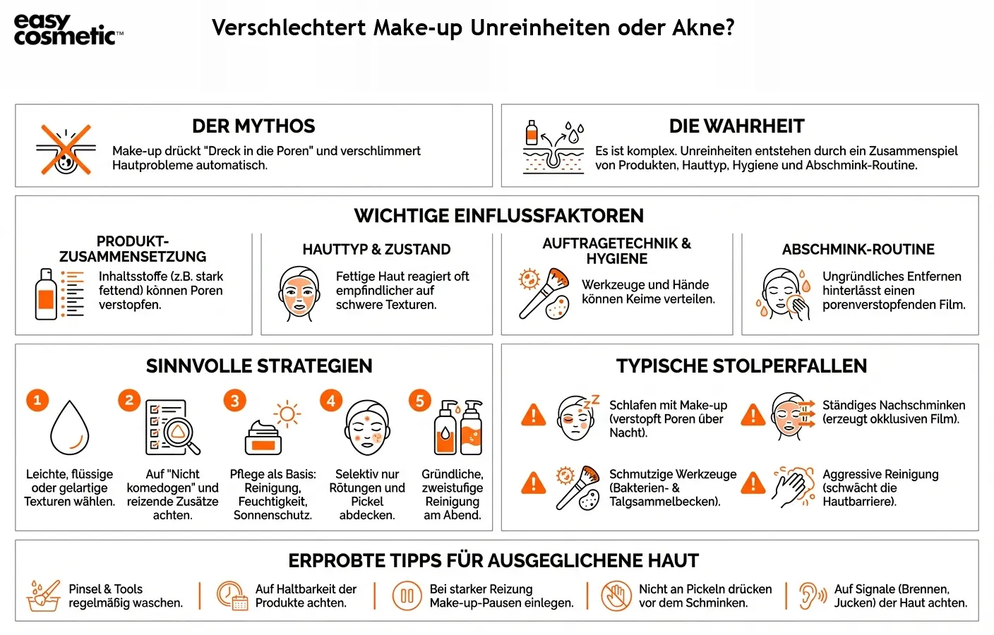 Verschlechtert Make-up Unreinheiten oder Akne?