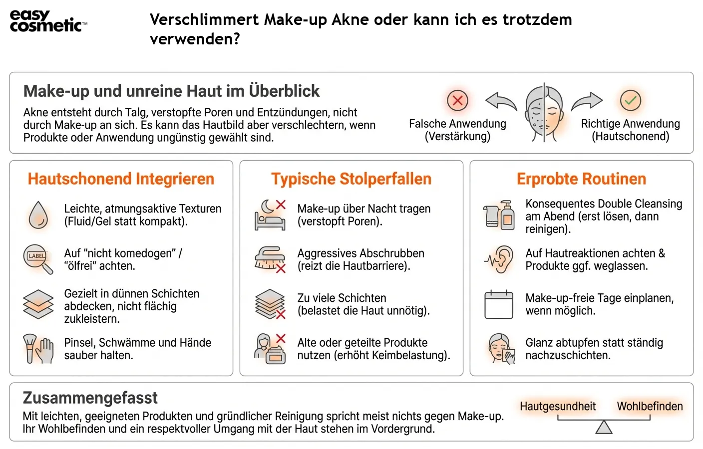 Verschlimmert Make-up Akne oder kann ich es trotzdem verwenden?