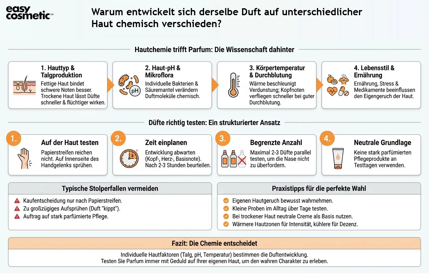 Warum entwickelt sich derselbe Duft auf unterschiedlicher Haut chemisch verschieden?