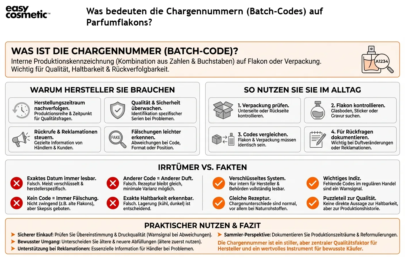 Was bedeuten die Chargennummern (Batch-Codes) auf Parfumflakons?