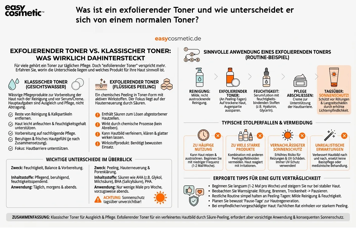 Was ist ein exfolierender Toner und wie unterscheidet er sich von einem normalen Toner?