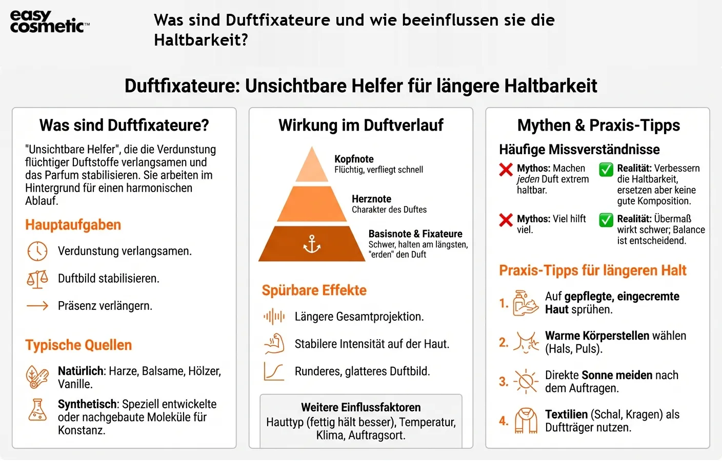 Was sind Duftfixateure und wie beeinflussen sie die Haltbarkeit?