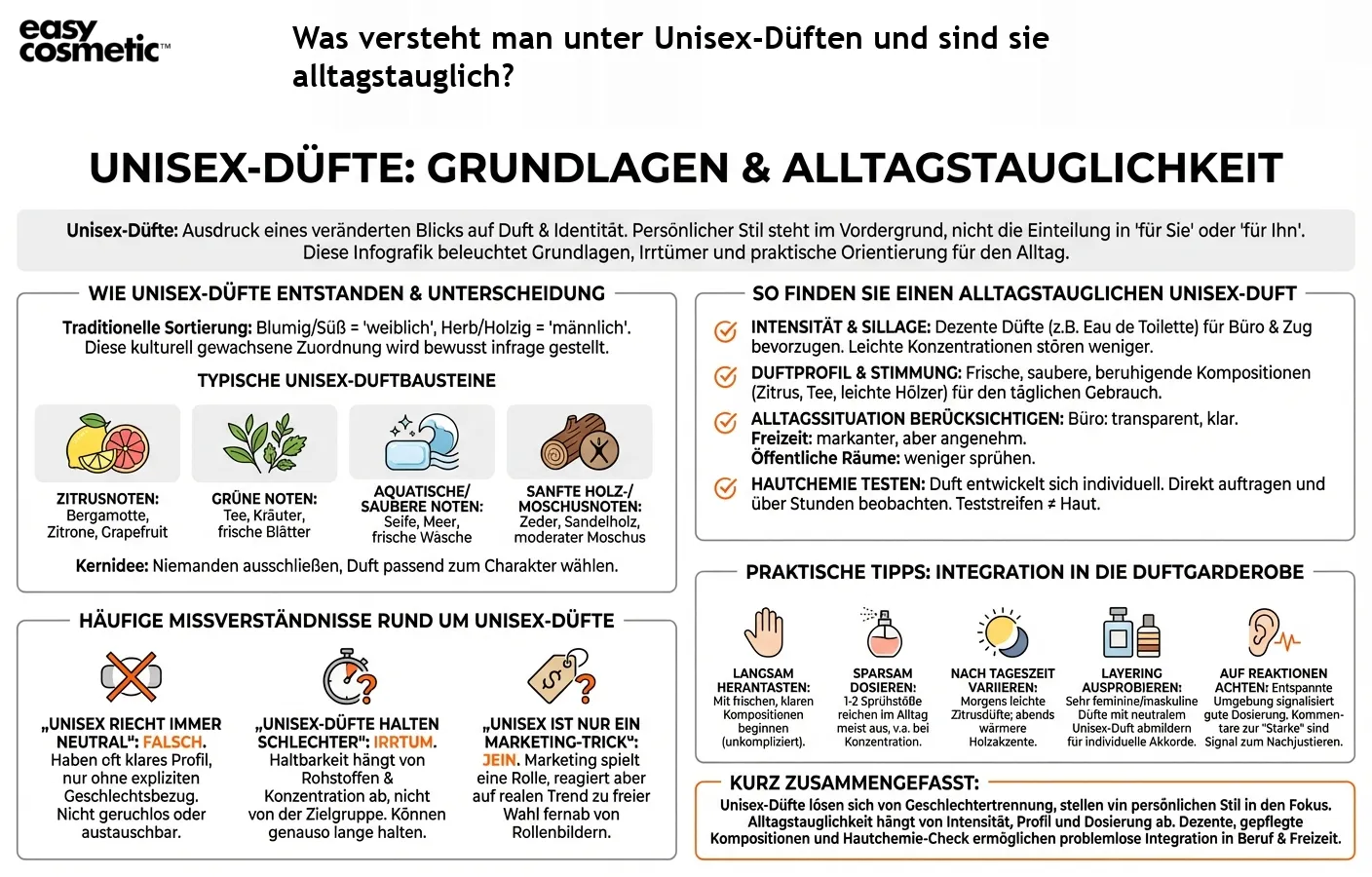 Was versteht man unter Unisex-Düften und sind sie alltagstauglich?