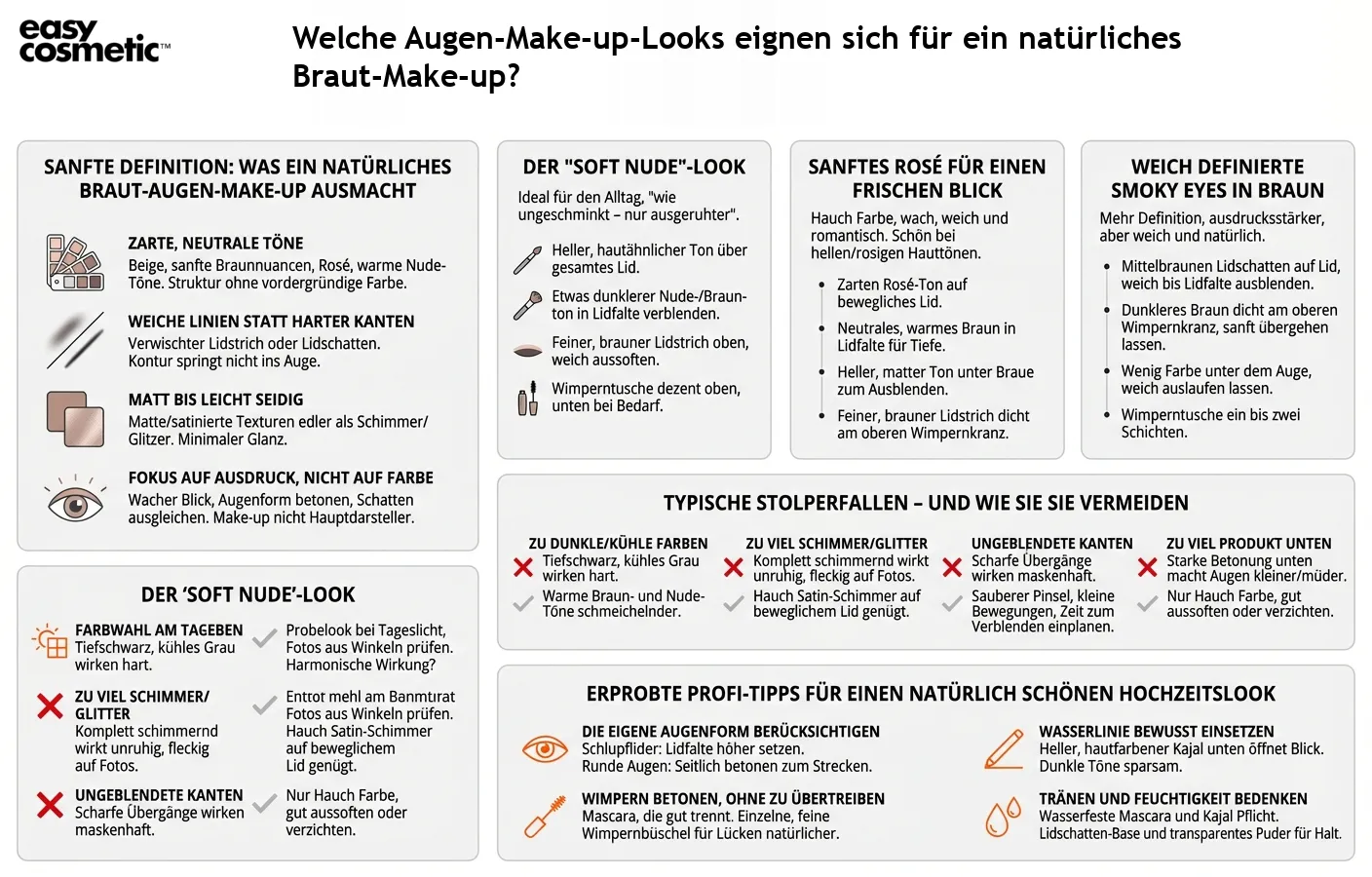 Welche Augen-Make-up-Looks eignen sich für ein natürliches Braut-Make-up?
