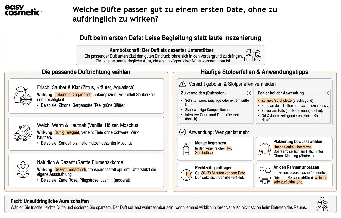 Welche Düfte passen gut zu einem ersten Date, ohne zu aufdringlich zu wirken?