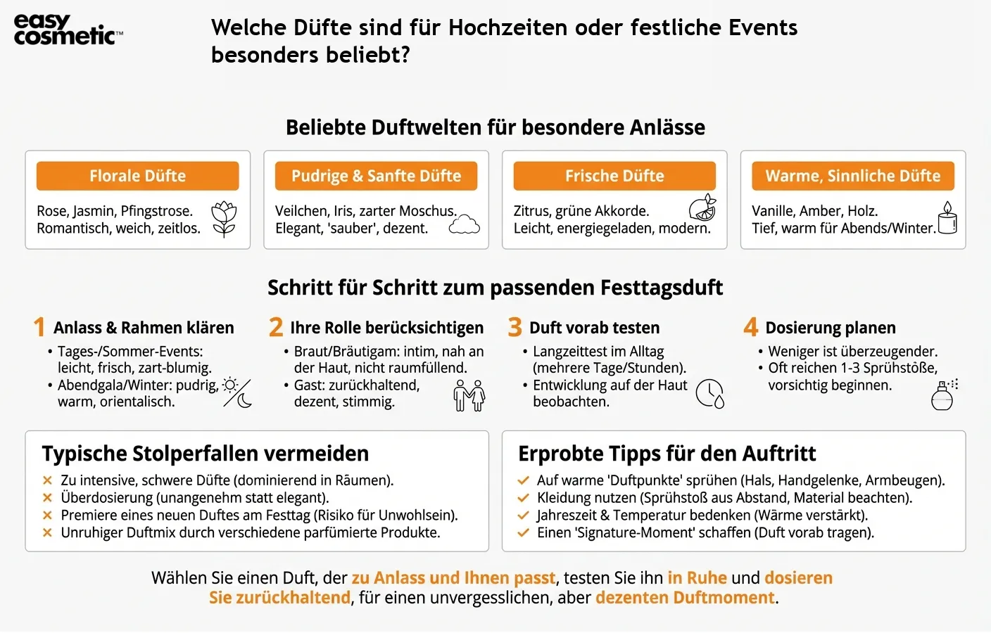 Welche Düfte sind für Hochzeiten oder festliche Events besonders beliebt?