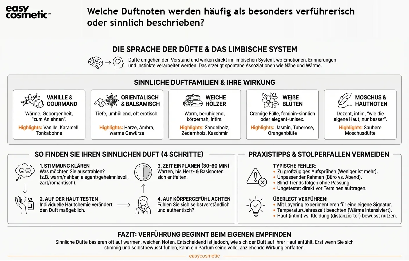 Welche Duftnoten werden häufig als besonders verführerisch oder sinnlich beschrieben?