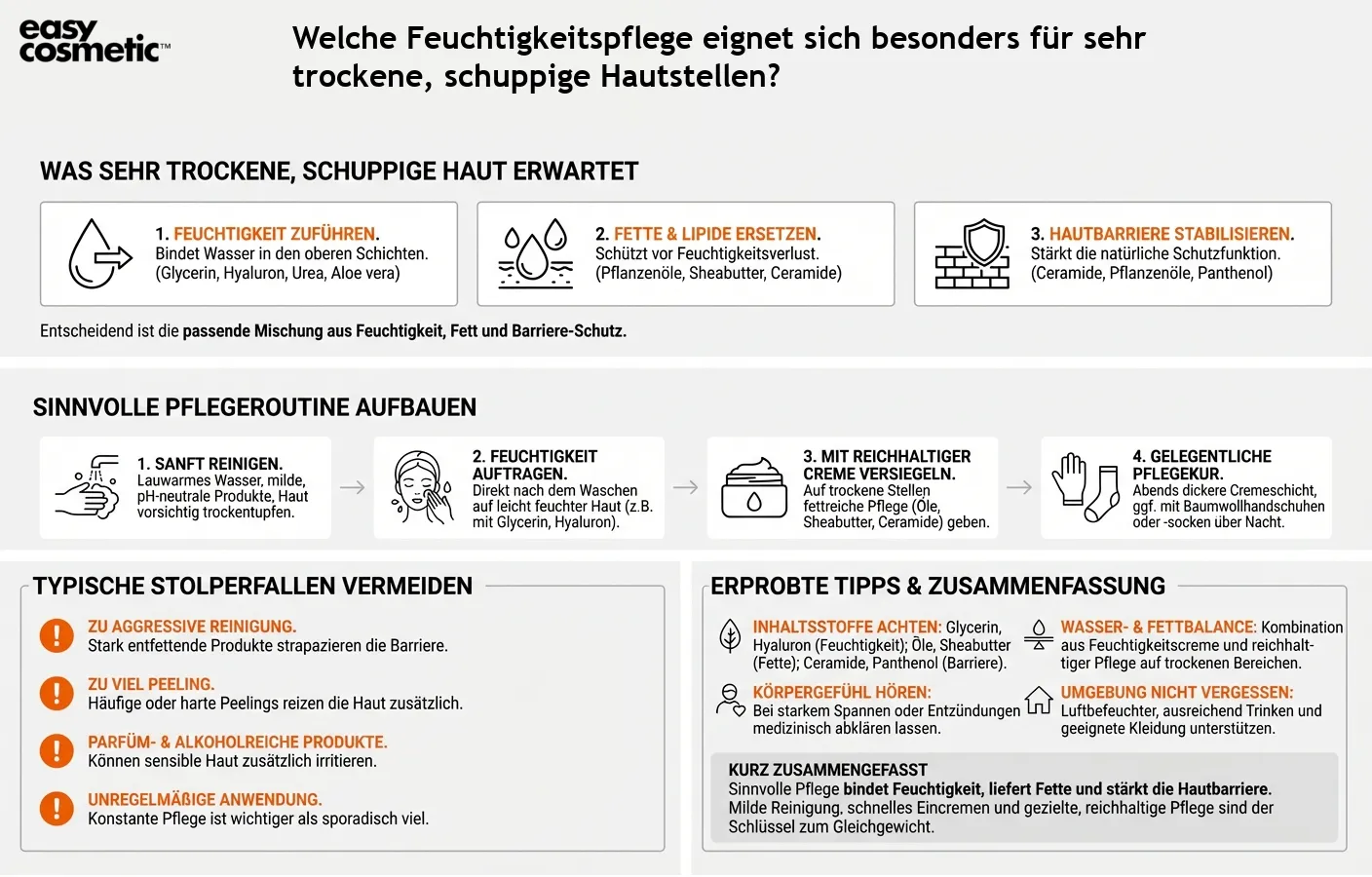 Welche Feuchtigkeitspflege eignet sich besonders für sehr trockene, schuppige Hautstellen?