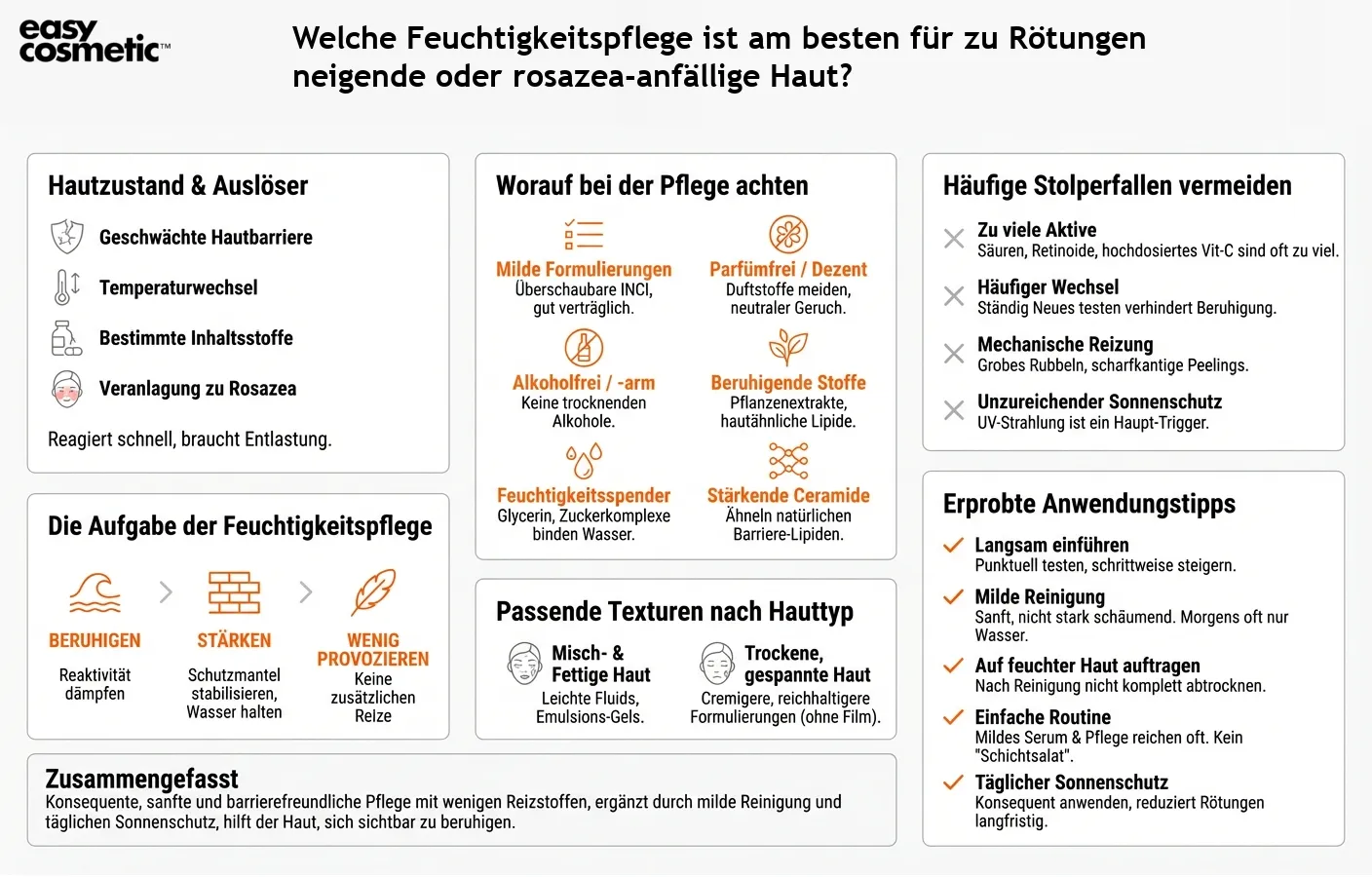 Welche Feuchtigkeitspflege ist am besten für zu Rötungen neigende oder rosazea-anfällige Haut?