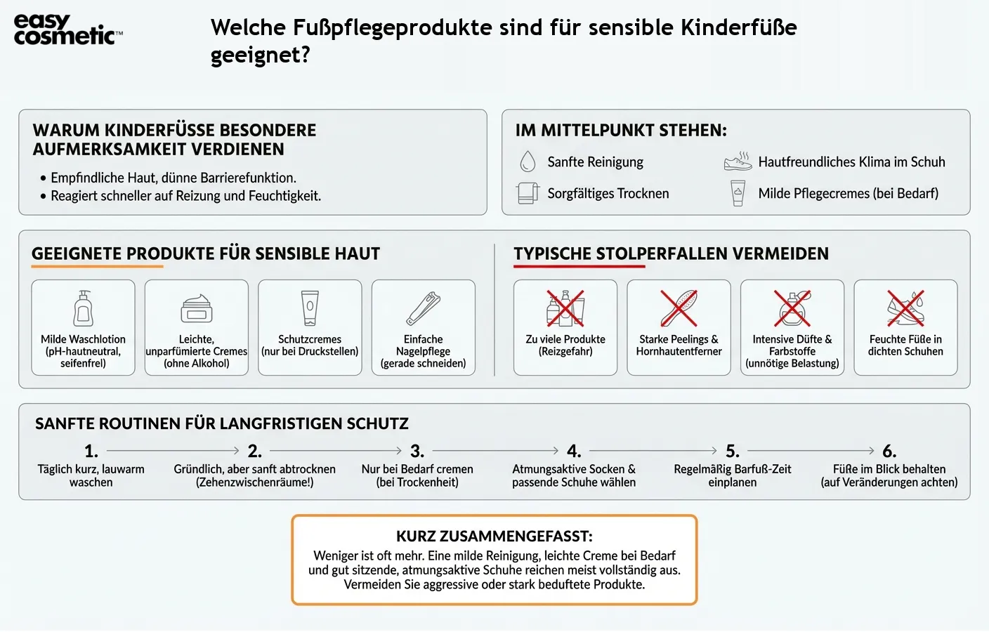 Welche Fußpflegeprodukte sind für sensible Kinderfüße geeignet?