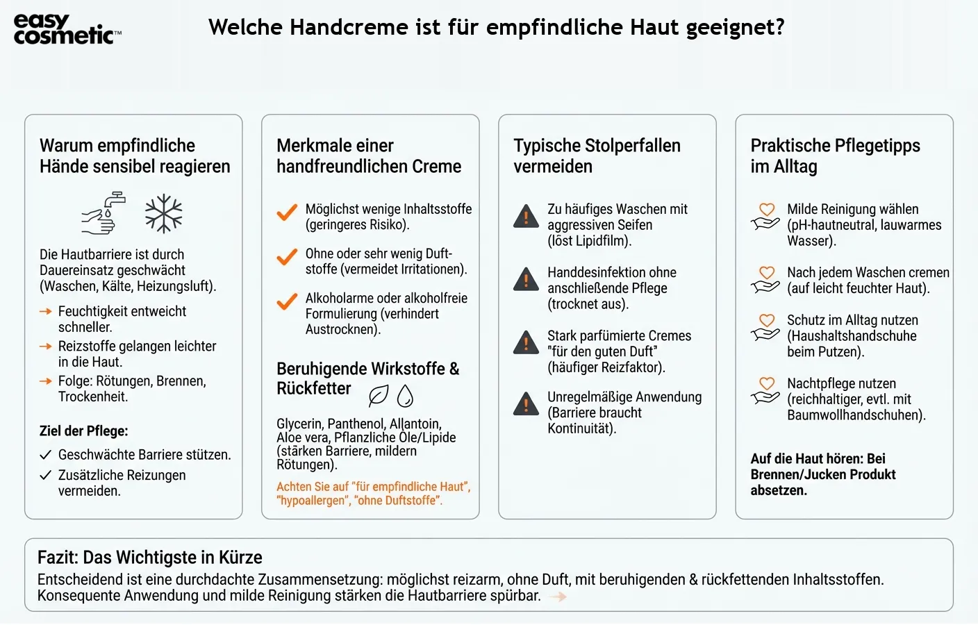 Welche Handcreme ist für empfindliche Haut geeignet?
