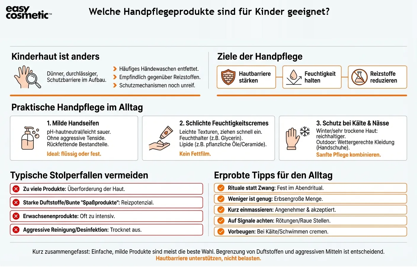 Welche Handpflegeprodukte sind für Kinder geeignet?