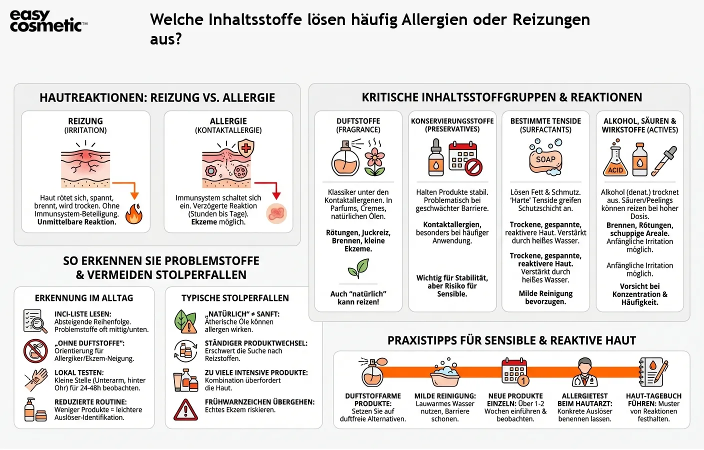 Welche Inhaltsstoffe lösen häufig Allergien oder Reizungen aus?