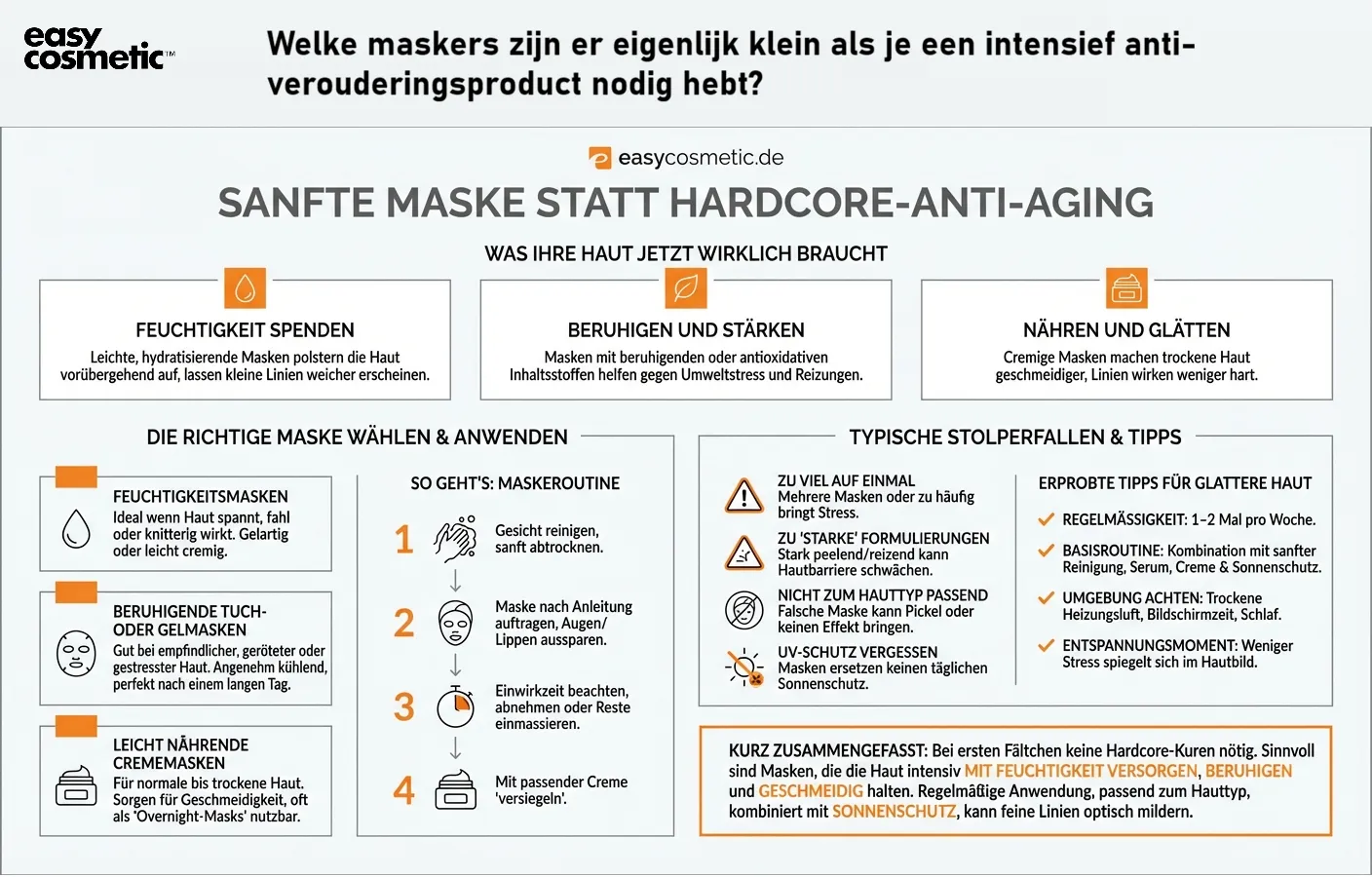 Welche Masken eignen sich bei ersten kleinen Fältchen ohne gleich zu intensiven Anti-Aging-Produkten zu greifen?