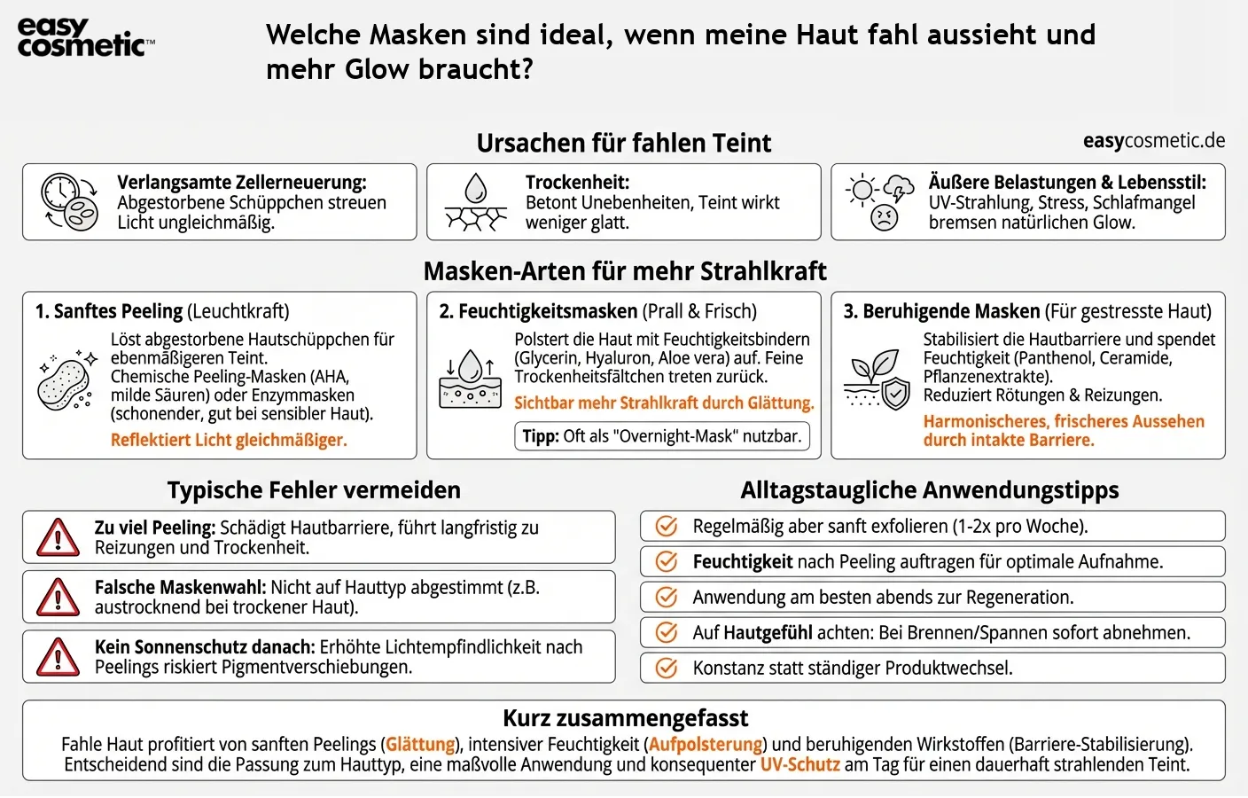 Welche Masken sind ideal, wenn meine Haut fahl aussieht und mehr Glow braucht?