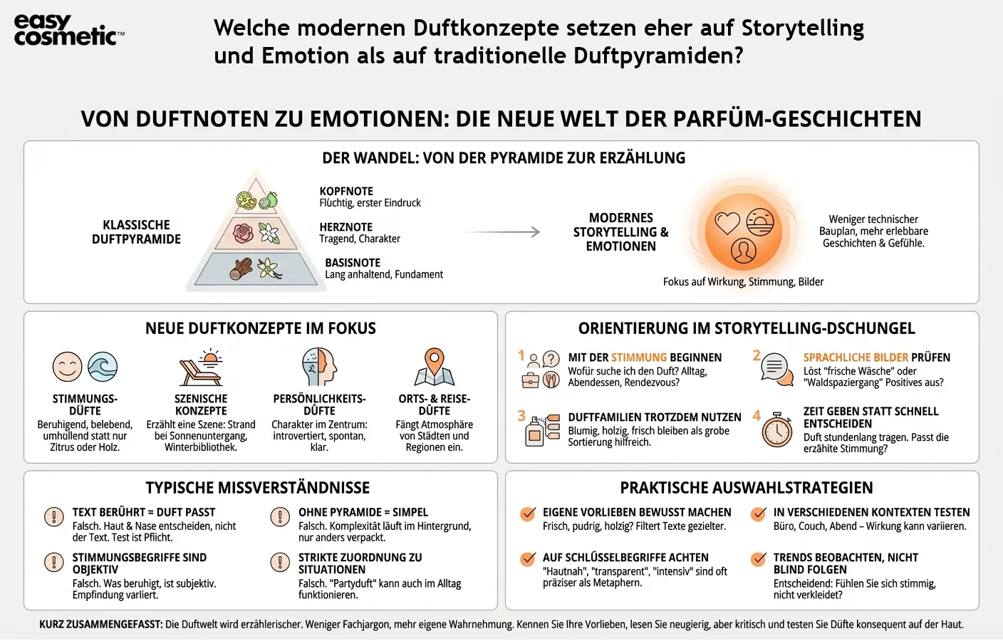 Welche modernen Duftkonzepte setzen eher auf Storytelling und Emotion als auf traditionelle Duftpyramiden?