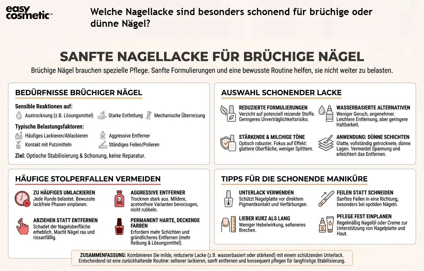 Welche Nagellacke sind besonders schonend für brüchige oder dünne Nägel?