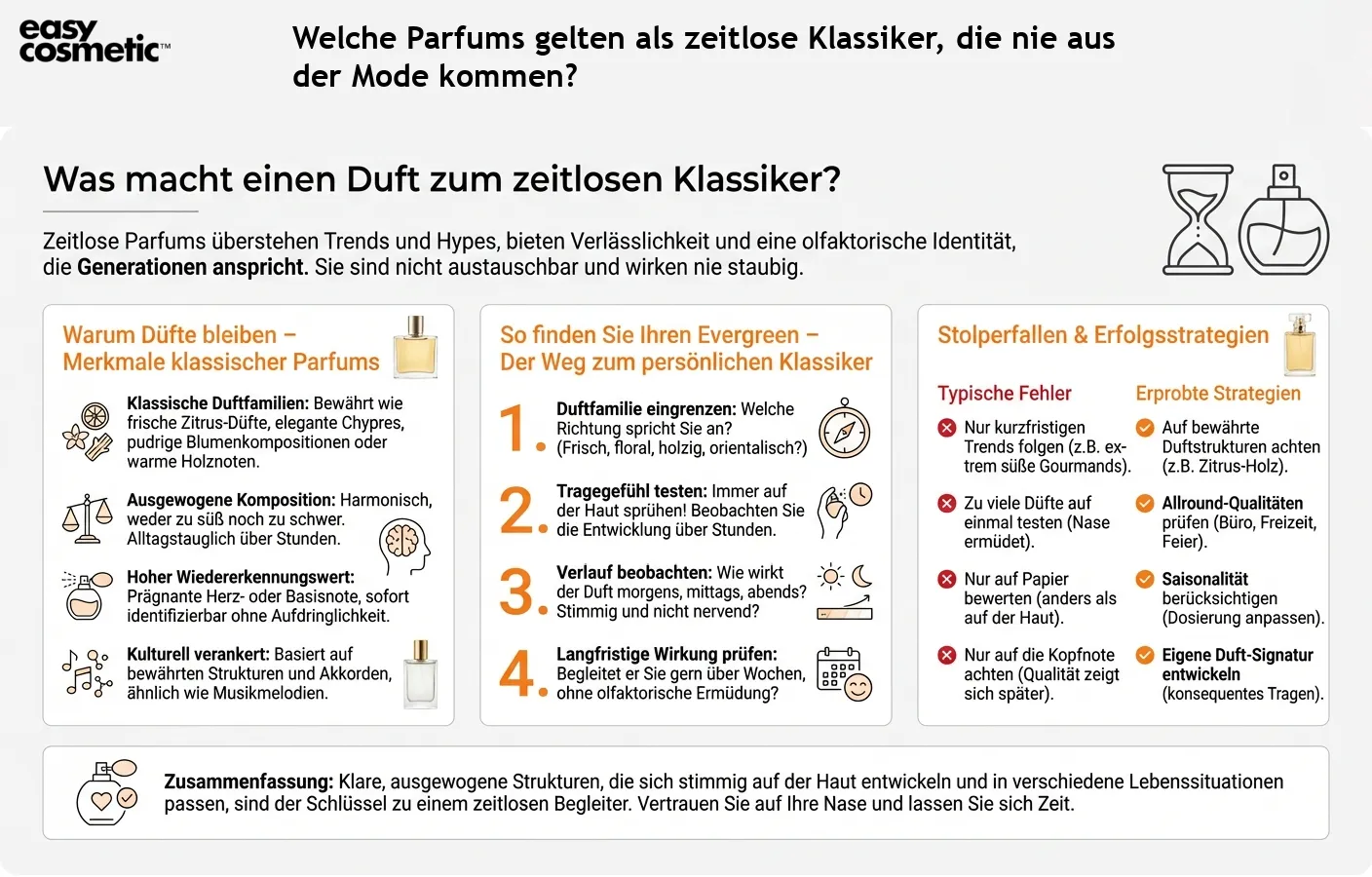 Welche Parfums gelten als zeitlose Klassiker, die nie aus der Mode kommen?