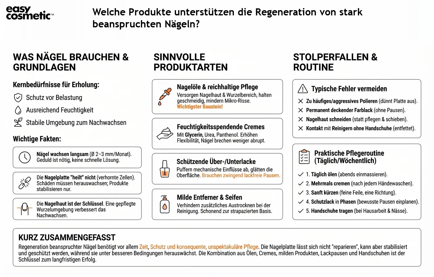 Welche Produkte unterstützen die Regeneration von stark beanspruchten Nägeln?