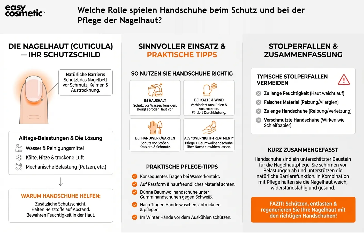 Welche Rolle spielen Handschuhe beim Schutz und bei der Pflege der Nagelhaut?
