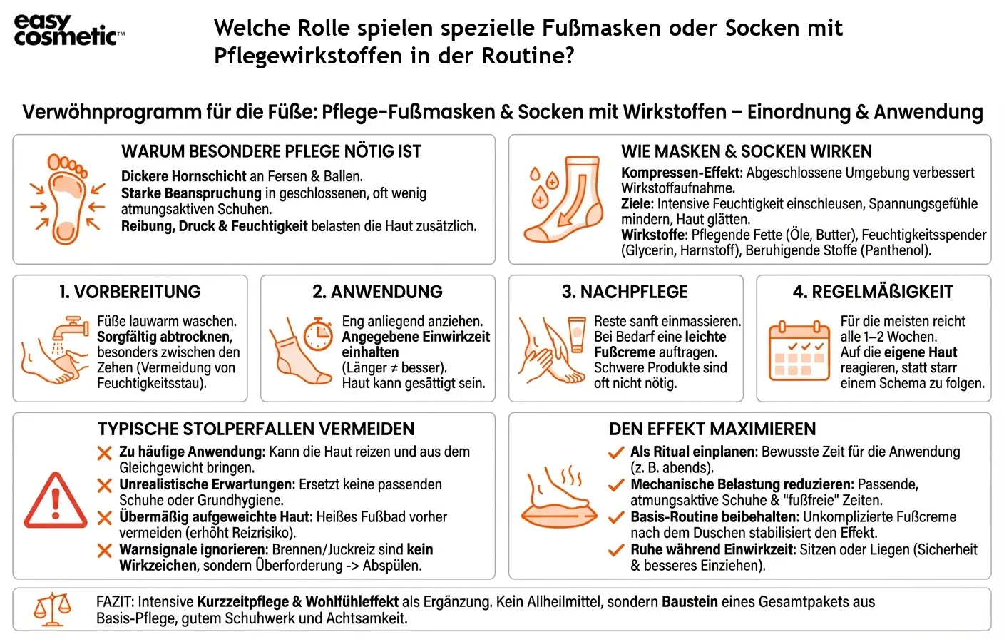 Welche Rolle spielen spezielle Fußmasken oder Socken mit Pflegewirkstoffen in der Routine?