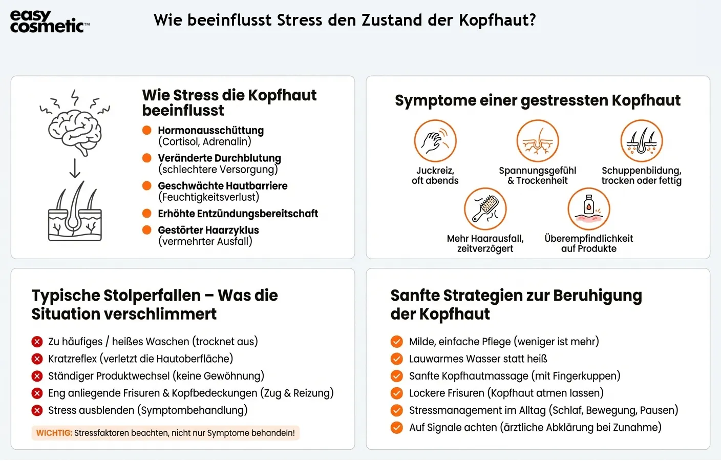 Wie beeinflusst Stress den Zustand der Kopfhaut?