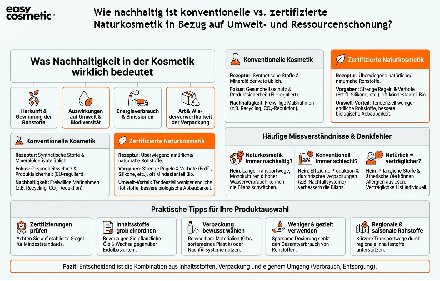 Wie nachhaltig ist konventionelle vs. zertifizierte Naturkosmetik in Bezug auf Umwelt- und Ressourcenschonung?