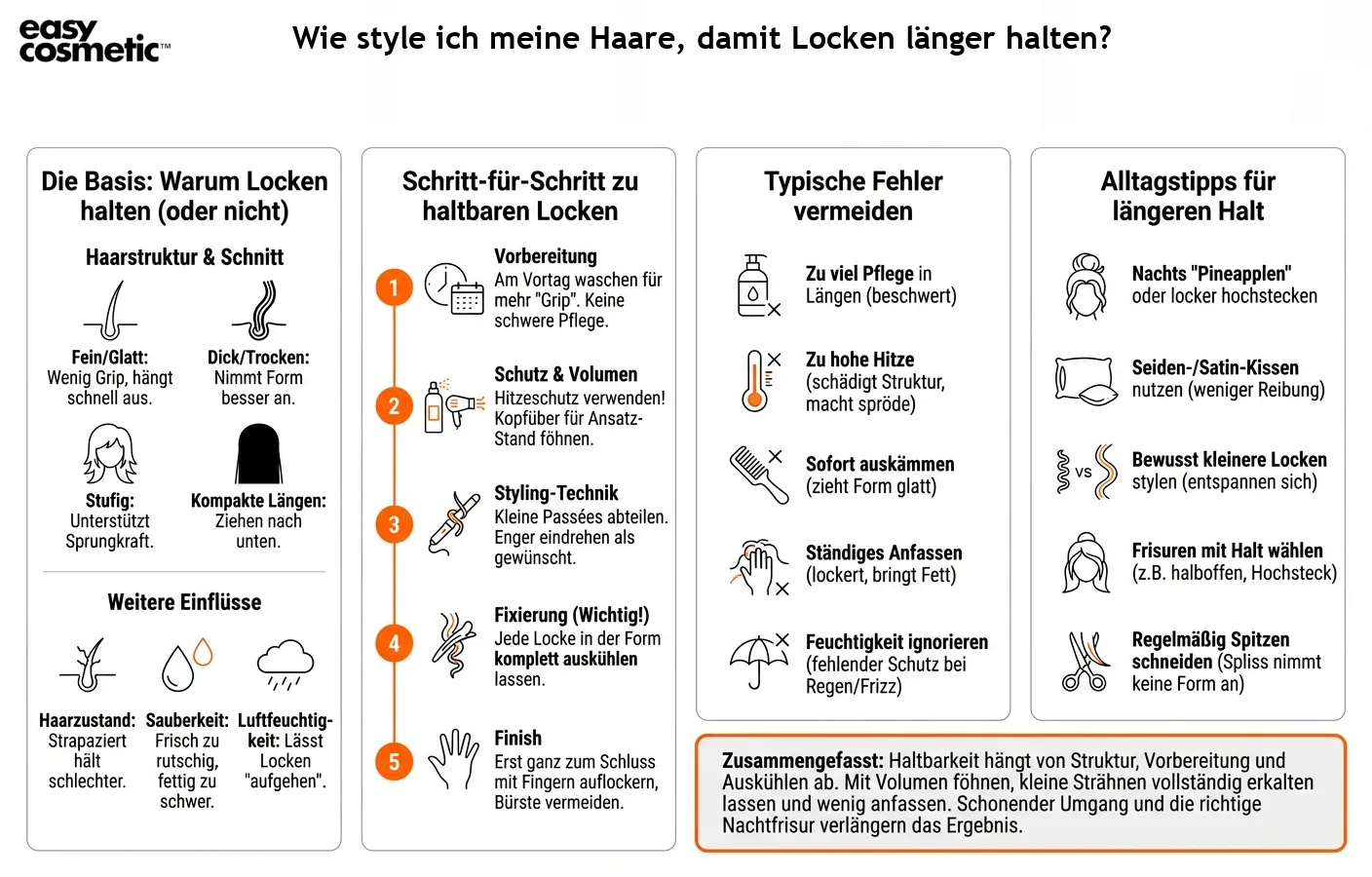 Wie style ich meine Haare, damit Locken länger halten?