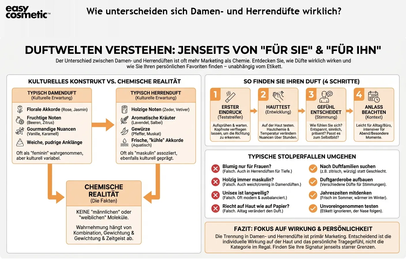 Wie unterscheiden sich Damen- und Herrendüfte wirklich?