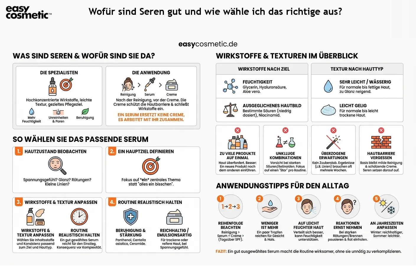 Wofür sind Seren gut und wie wähle ich das richtige aus?