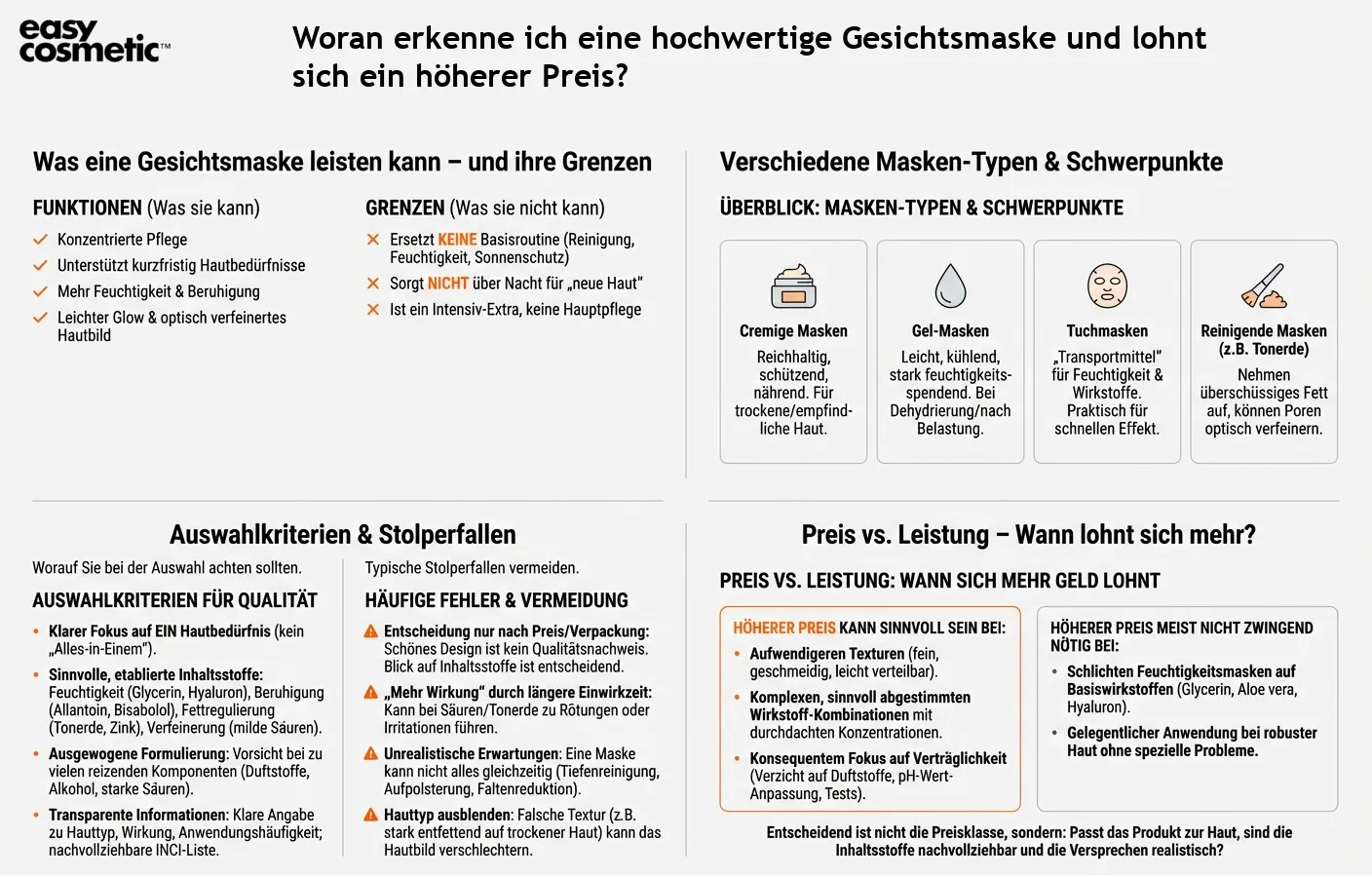 Woran erkenne ich eine hochwertige Gesichtsmaske und lohnt sich ein höherer Preis?