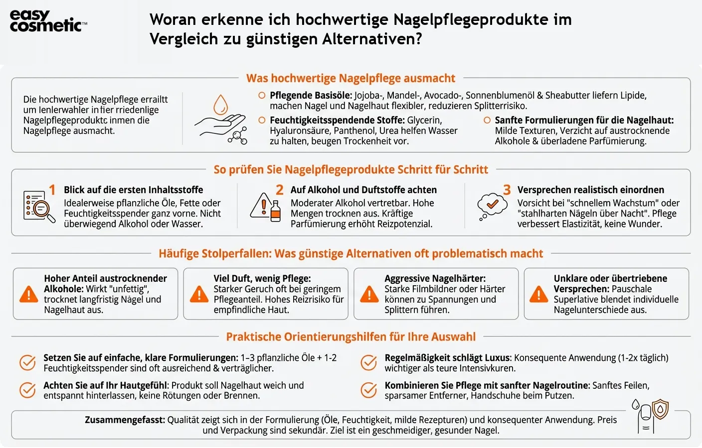Woran erkenne ich hochwertige Nagelpflegeprodukte im Vergleich zu günstigen Alternativen?