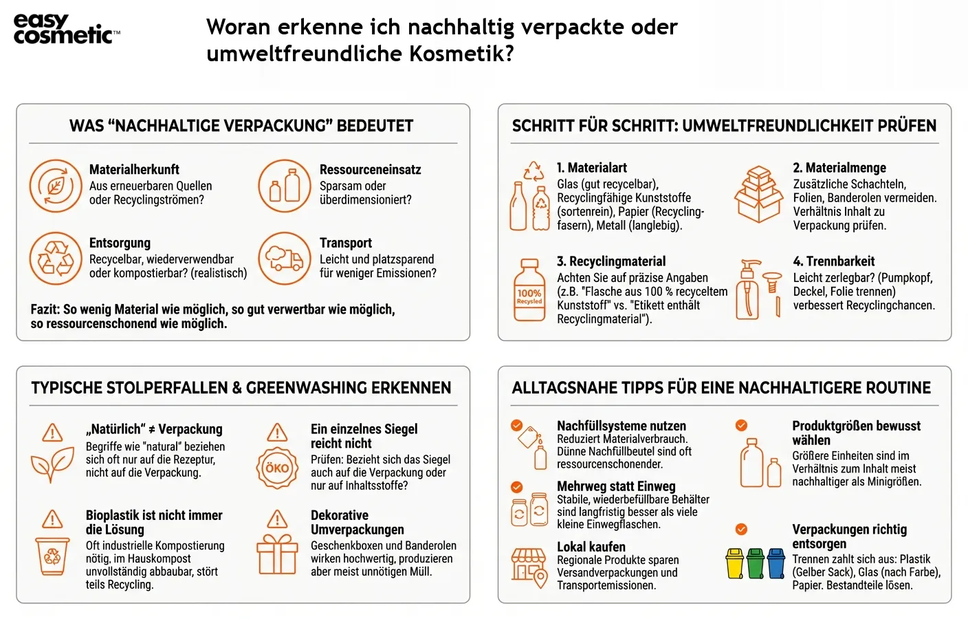 Woran erkenne ich nachhaltig verpackte oder umweltfreundliche Kosmetik?