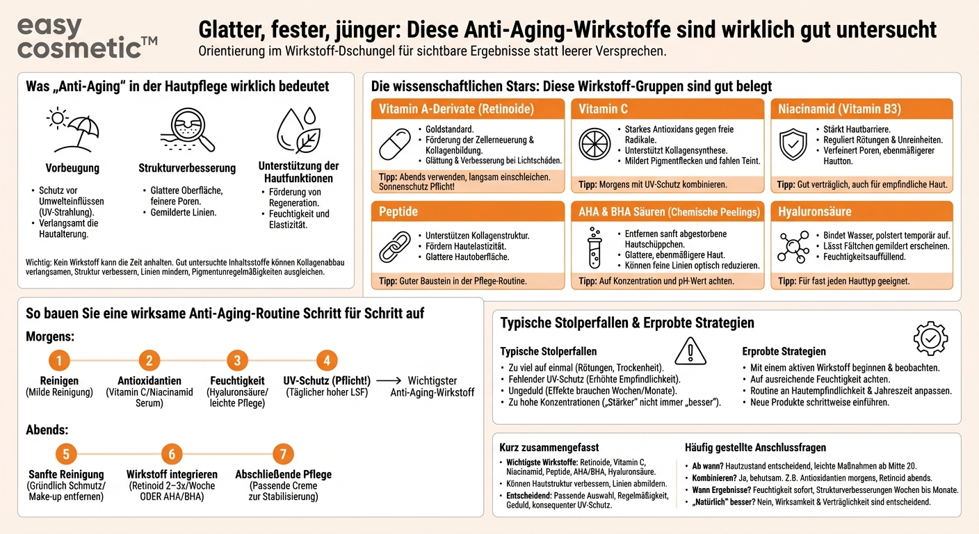 Welche Anti-Aging-Wirkstoffe haben nachweislich eine Wirkung?
