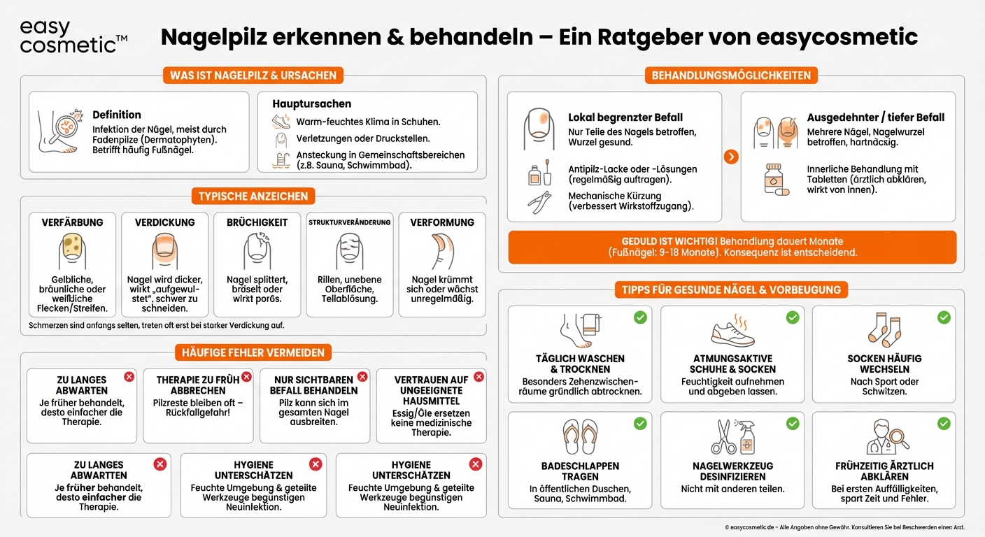 Welche Anzeichen deuten auf einen Nagelpilz hin und wie wird er behandelt?