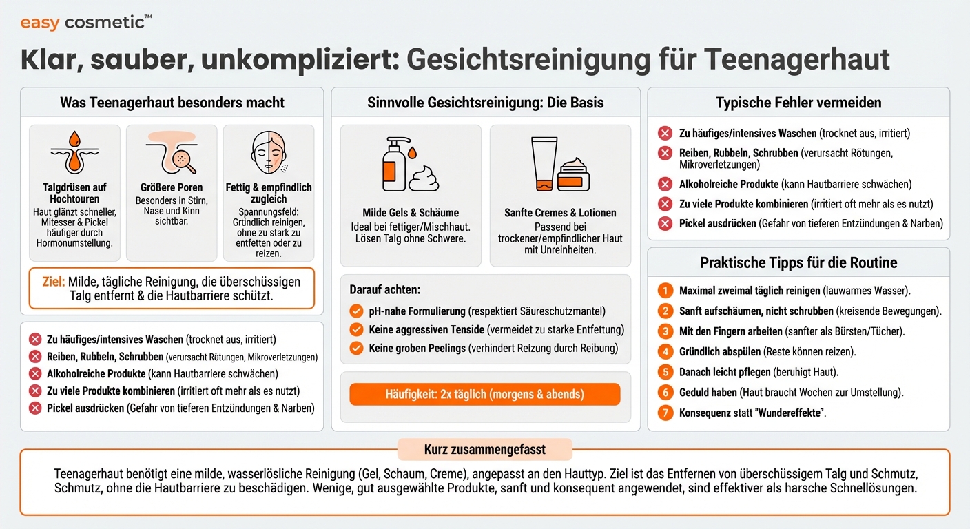 Welche Art von Gesichtsreinigung ist für Teenagerhaut am sinnvollsten?