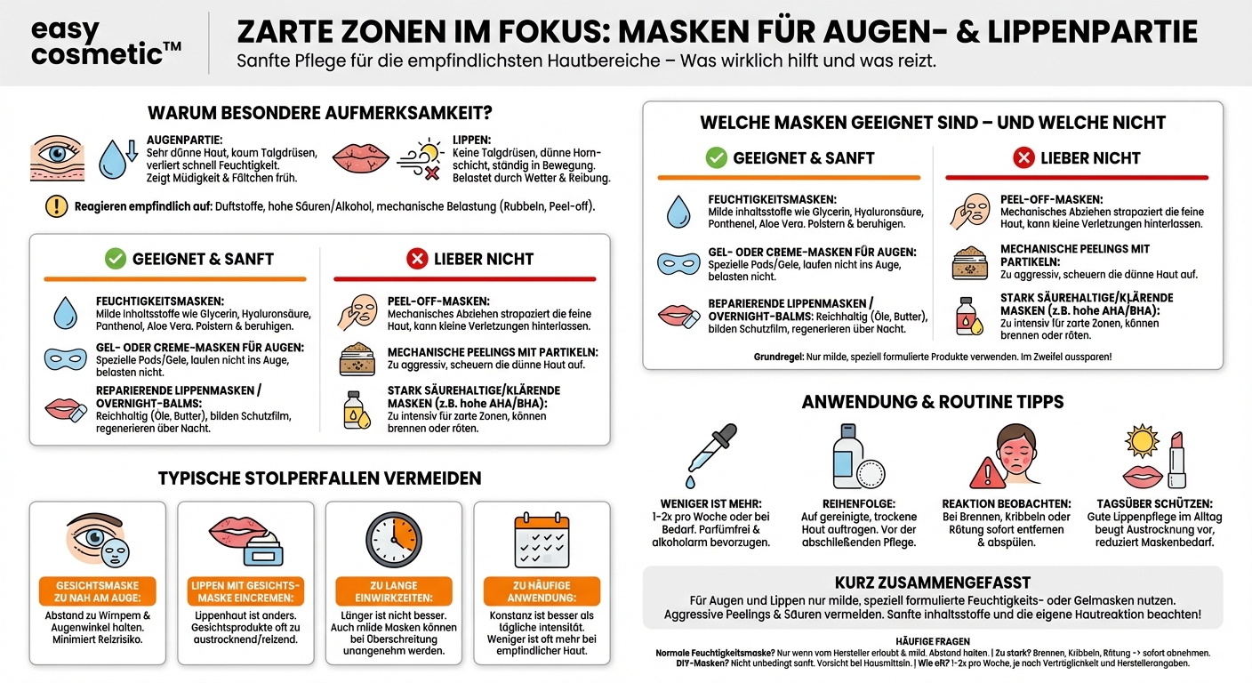 Welche Art von Maske ist für empfindliche Augen- oder Lippenpartien geeignet?