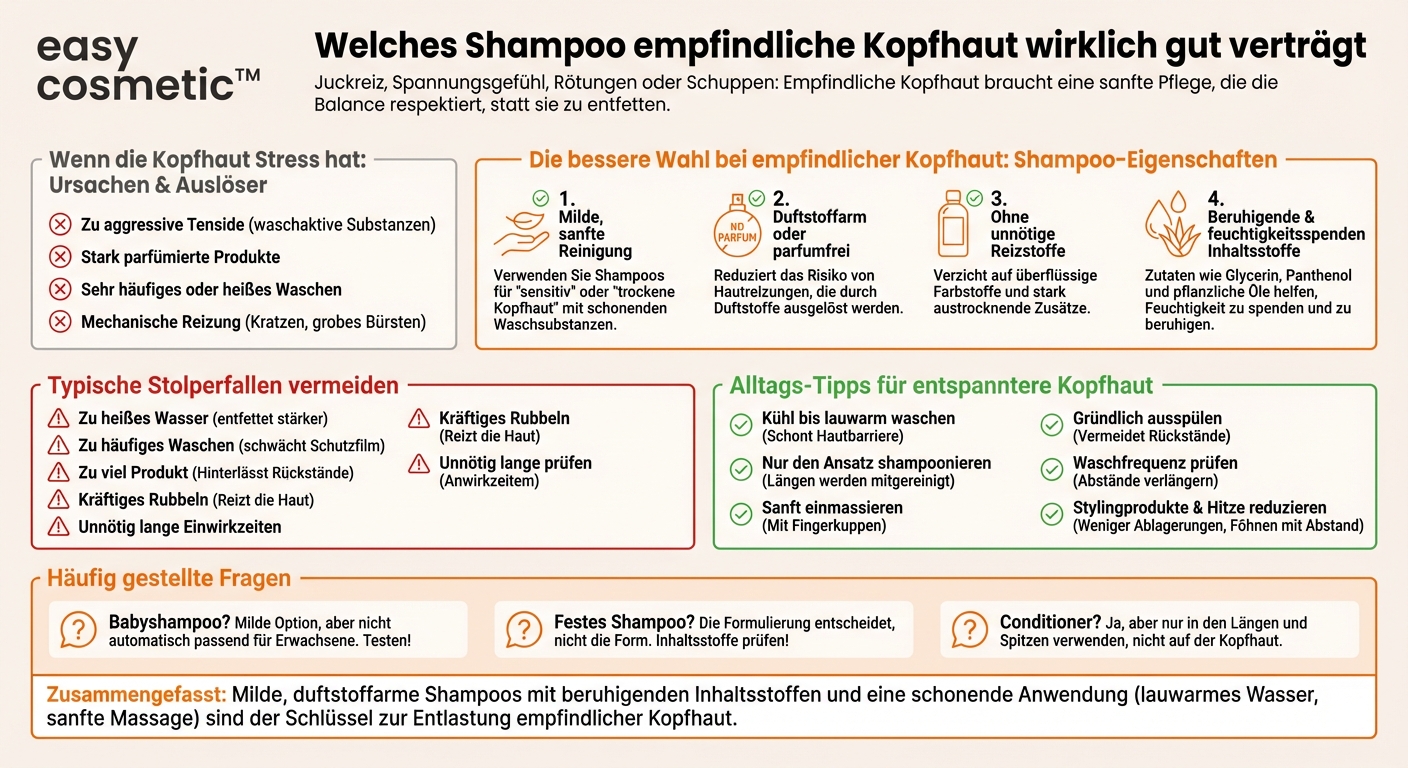Welche Art von Shampoo ist bei empfindlicher Kopfhaut besonders empfehlenswert?