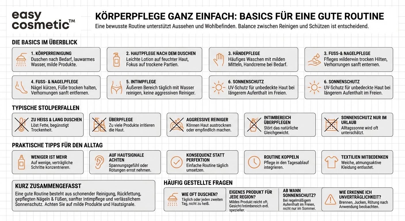 Welche Basics gehören zu einer guten Körperpflegeroutine?
